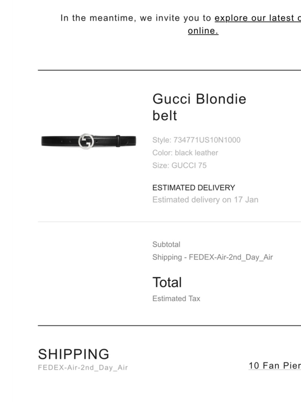 Gucci Blondie Belt